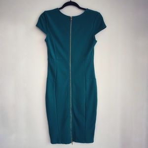 Seamed Zip Back Pencil Dress